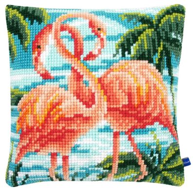 Vervaco Kreuzstichkissen Flamingo