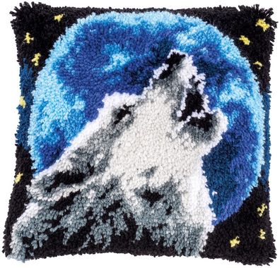 Vervaco, Knüpfkissen Wolf