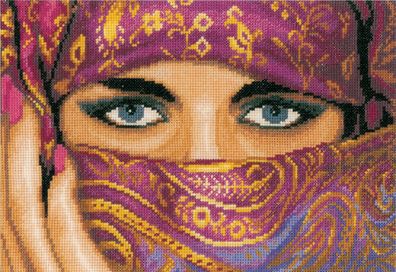 Lanarte PN-0021221 Frau mit Schleier Kreuzstichpackung