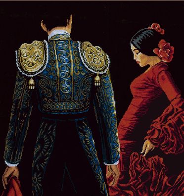 Lanarte PN-0150003 Paar tanzt aus Leidenschaft Kreuzstichpackung