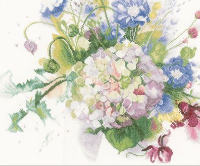Lanarte PN-0151018 Blume Hortensie Kreuzstichpackung