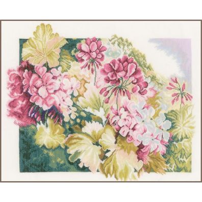 Lanarte PN-0164073 Geranien Kreuzstichpackung