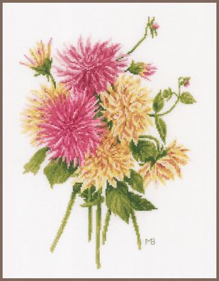 Lanarte PN-0176229 Anmutige Blumen Kreuzstichpackung