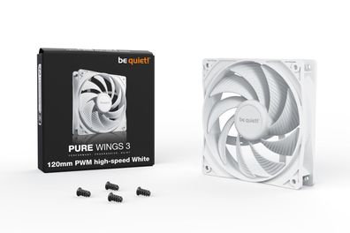 be quiet Lüfter Pure Wings 3 White 120mm PWM High-Speed weiß