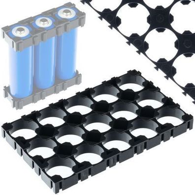 Rosfix Akkuhalter 3x5 für 15x 18650 Zellen – Kunststoff | stapelbar