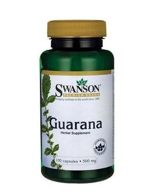 Swanson Guarana Energie Kapseln 500mg - 100 Stück für lang anhaltende Vitalität