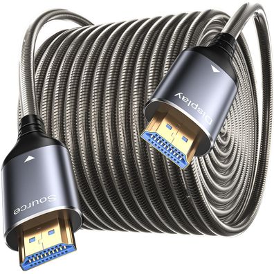 Txtcu 8K HDMI Glasfaserkabel 20 m HDMI 2.1 48 Gbps Stahlpanzerung