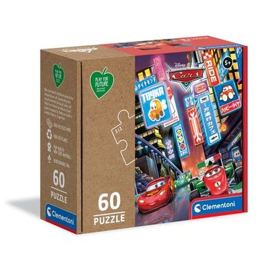 60 Teile Puzzle für Cars Play for Future Clementoni