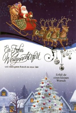 Weihnachtskarten Weihnachtsmann - 100 Stück - 6 Motive