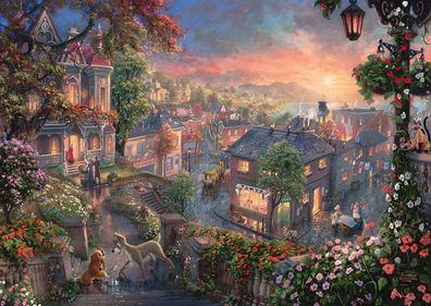 Disney, Susi und Strolch - 1000 Teile Puzzle (Thomas Kinkade)