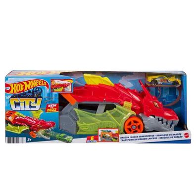 Mattel GTK42 - Hot Wheels City - Drachenabschusstransporter