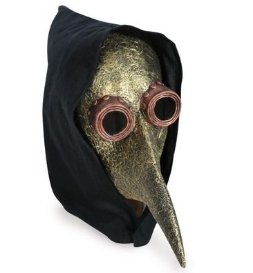 Halbmaske Pestmaske mit Haube Adult Kostümzubehör