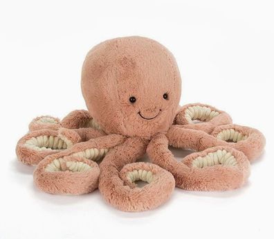 JellyCat Amuseables - Brandneuer großer Oktopus mit Etiketten, Sitzhöhe 23 cm
