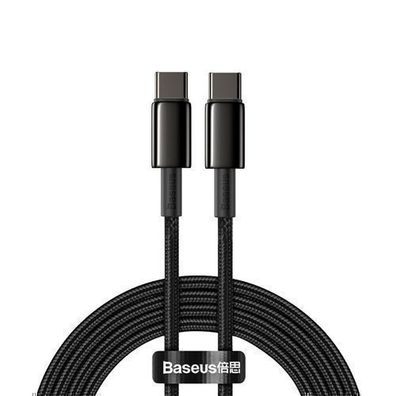 Baseus USB-C-Kabel 2m, 100W, Schwarz - Unterstuetzt Power Delivery & Quick Charge