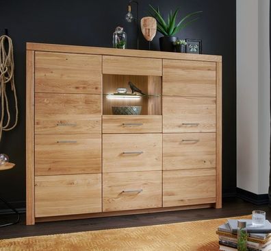 Highboard 170x141cm "Dover" Wildeiche geölt WZ-0169