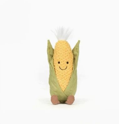 JellyCat Amuseables - Brandneuer Maiskolben mit Etikett, 23 cm