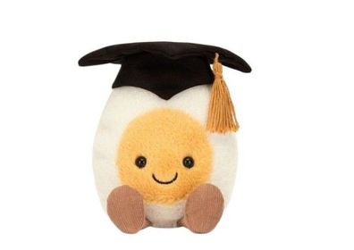 Jellycat Amuseable Boiled Egg Graduation Egg Soft Beanie Plüschtier Spielzeug