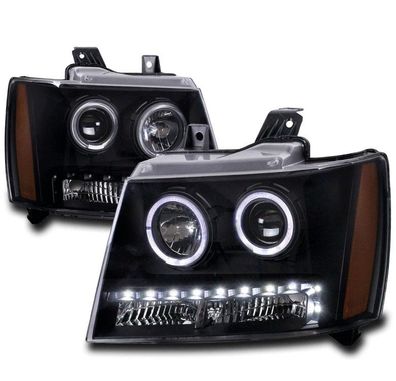 Chevrolet Tahoe Suburban Avalanche Scheinwerfer LED schwarz 2007 - 2014 07 - 14