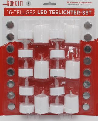 16 tlg. LED Teelichter Set elektrische Teelichter LED Kerzen Teelicht Kerze