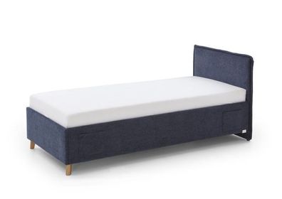 Polsterbett in 3 Größen Jugendbett Polsterliege USB-Anschluss Blau