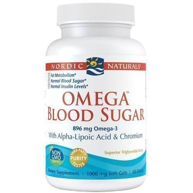 Nordic Naturals Omega Blutzucker, 60 Kapseln
