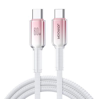 Joyroom S-A42 Crystal-Clear Series USB-C auf USB-C Kabel 60W 1,2m – Weiß