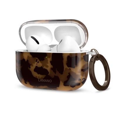 Tech-Protect Lamano Schutzhülle für AirPods Pro 3 mit Karabiner – Schwarz/Braun