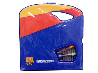 FC Barcelona Zeichenkoffer 39 Teile Malset mit Skizzenbuch und Farben