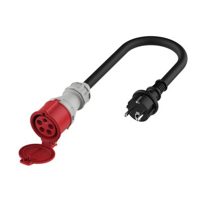 Platinet EV-Adapter Schuko 16A auf CEE rot 32A 20 cm bis 3,6 kW