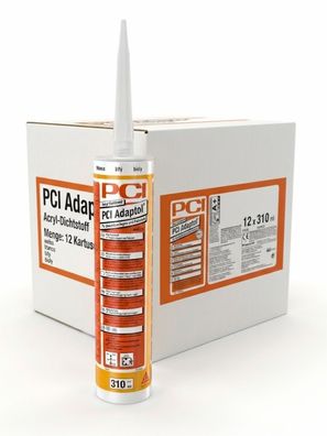 12x PCI Adaptol Acryl Dichtstoff 310 ml Weiß Maleracryl für Putzrisse Anschlussfugen