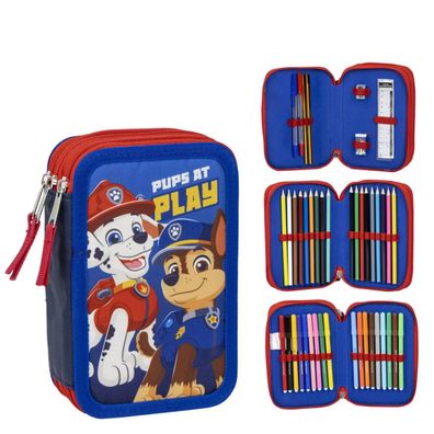 Paw Patrol Giotto Federmappe gefüllt – Schuletui & Stiftebox mit Zubehör für Kinder