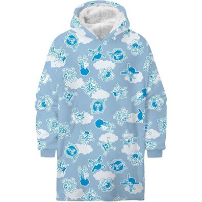 One Piece Hoodie Blanket Groß 75 × 70 cm Kuscheldecke mit Ärmeln und Kapuze Oversize
