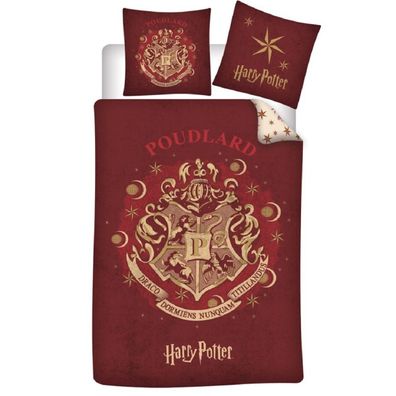 Harry Potter Bettwäsche-Set – 1x Deckenbezug 140x200 & 1x Kissenbezug 65x65 cm