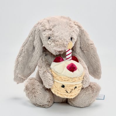 Jellycat Bashful Beige Bunny Birthday Plüschtier Spielzeug Kuscheltier Stofftier 31cm