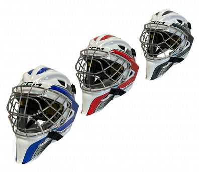 Maske CCM AXIS F5 Decal Junior mit CE - Farbe: weiss/blau