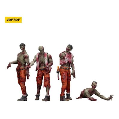 Joy Toy Zombie Dark Source Actionfiguren 4er-Pack Mechanic Team 8 cm