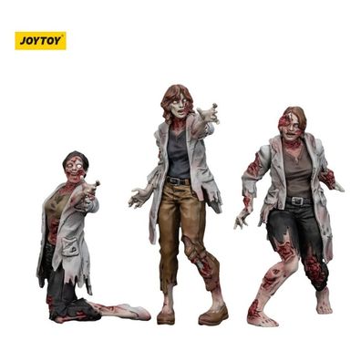Joy Toy Zombie Dark Source Actionfiguren 3er-Pack Wissenschaftler (weiblich) 8 cm