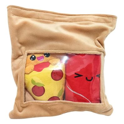 Joy Toy Yummis Together Plüschfiguren 2er-pack Pizza & Cola in Take Away Bag 21 cm