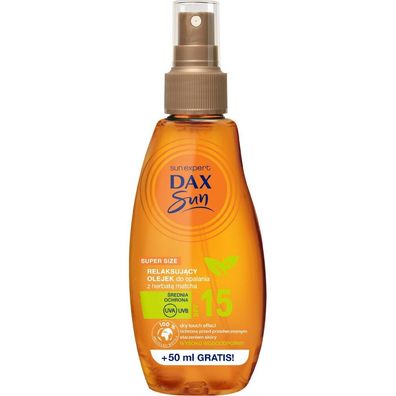 Dax Sun Entspannendes Sonnenpflegeöl mit Matcha Tee SPF15 200ml
