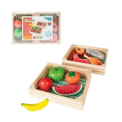 Kit aus Spielzeuglebensmittel Holz (12 pcs)