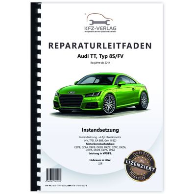 Audi TT 8S FV ab 2014 Instandsetzung 4-Zyl. Benzinmotor 2,0l Reparaturanleitung
