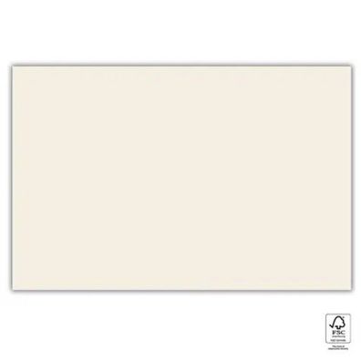 Farbe Unicolour Cream, cremefarbene Papier Tischdecke 120x180 cm FSC