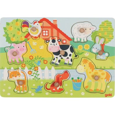 Gollnest & Kiesel Steckpuzzle Bauernhoftiere