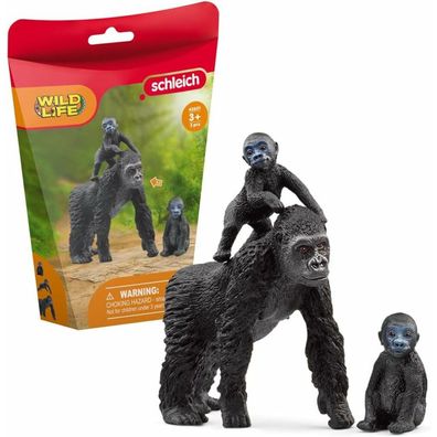 Schleich Wild Life Flachland Gorilla Familie, Spielfigur