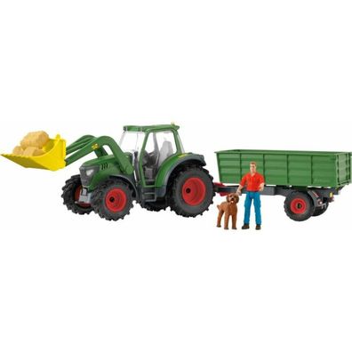 Schleich Farm World Traktor mit AnhÃ #164; ger, Spielfahrzeug