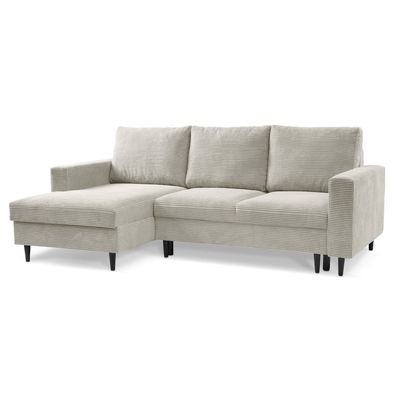 Selsey Nalika - Ecksofa mit Schlaffunktion, hellbeige, linksseitig