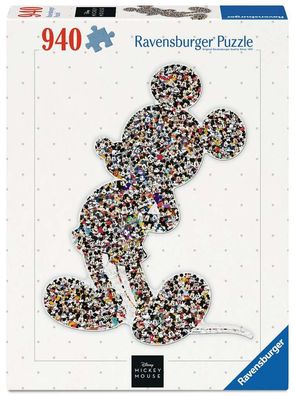 Ravensburger Puzzle – Shaped Mickey, 940 Teile, Disney Konturenpuzzle