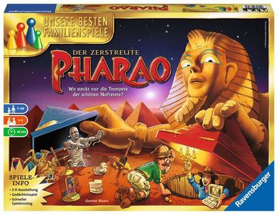 Ravensburger Familienspiel – Der zerstreute Pharao, ab 7 Jahren