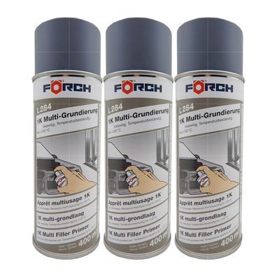 3x FOERCH L284 1K MULTI-GRUNDIERUNG 0.4 LTR Grundierfüller Stahl