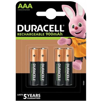 Duracell Akku Recharge Micro AAA HR03 NiMH 1.2V 900 mAh 4er Blister